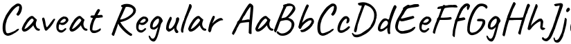 Caveat Regular font