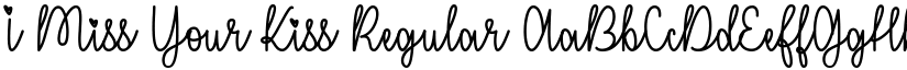 I Miss Your Kiss Regular font
