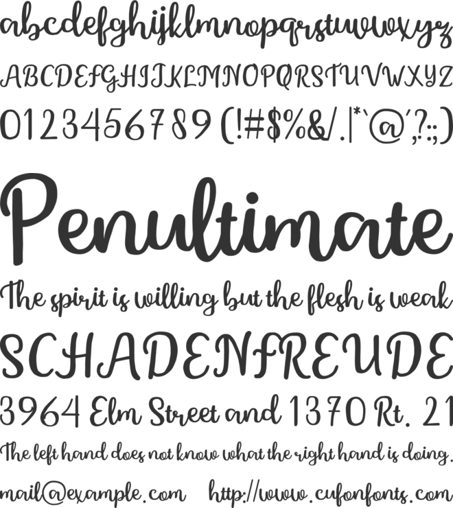 Ginta font preview