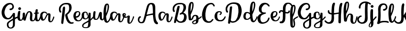 Ginta Regular font