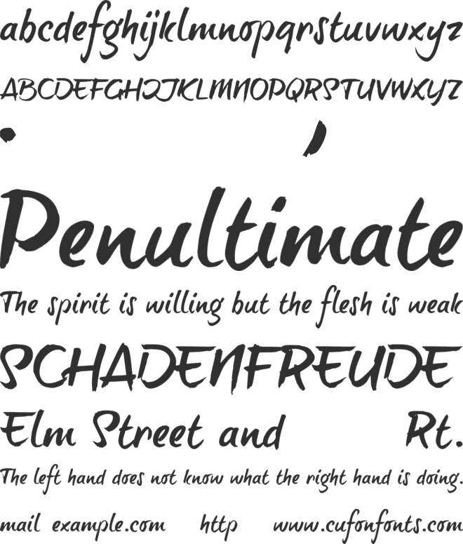 brush-tipTerrence font preview