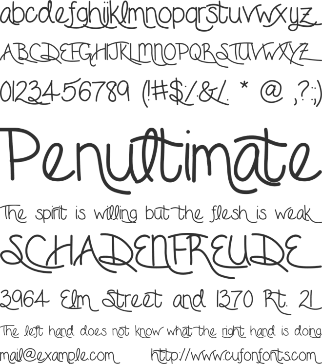 ForgetMeNot font preview