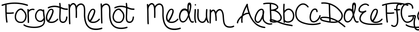 ForgetMeNot Medium font