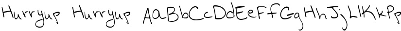 Hurryup Hurryup font