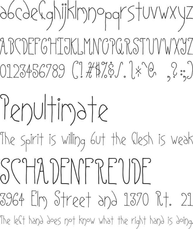 Absinthe font preview