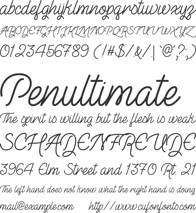 The Illusion of Beauty font preview