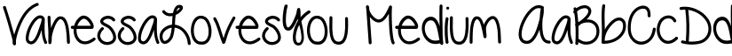 VanessaLovesYou Medium font