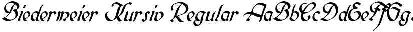 Biedermeier Kursiv Regular font