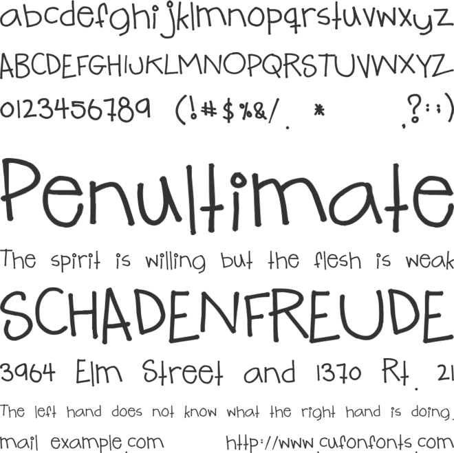 Teenage angst font preview