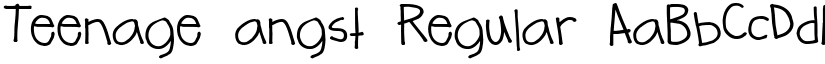 Teenage angst Regular font