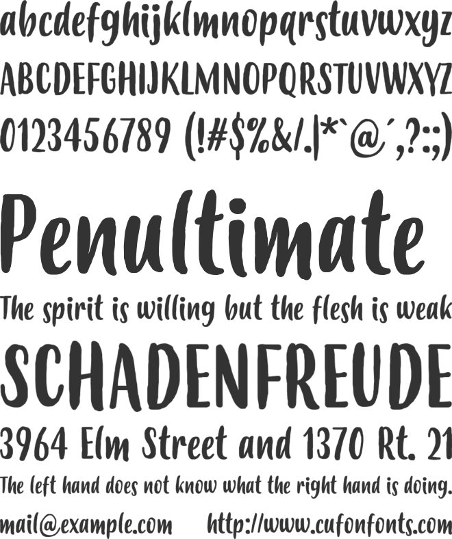 Budidaya font preview