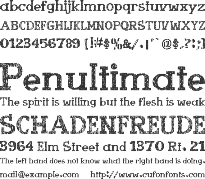 Booklet Cordel font preview