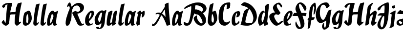 Holla Regular font