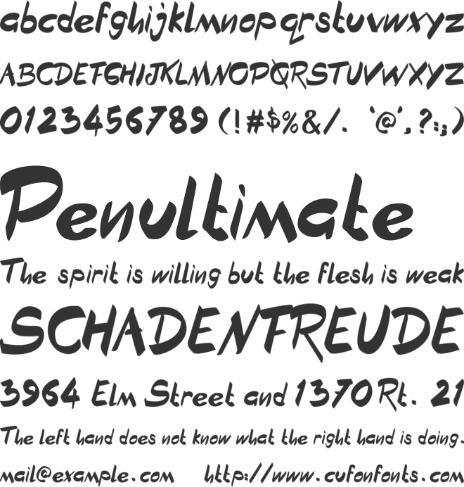 Brownies font preview