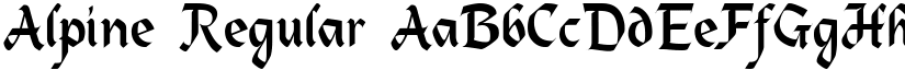 Alpine Regular font