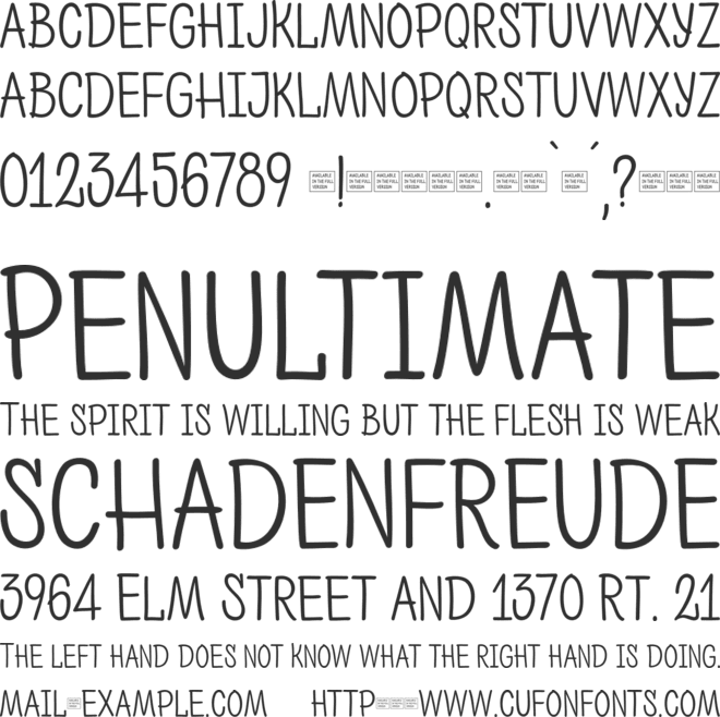 PH font preview