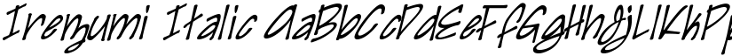 Irezumi Italic font