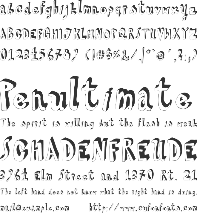 HVD Steinzeit font preview