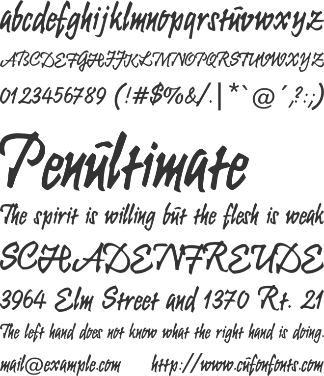 Krugmann Brush font preview
