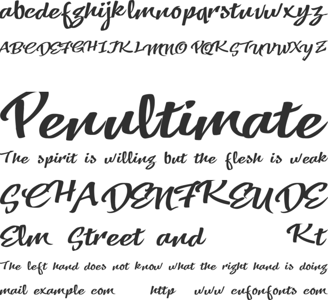 VtksColored Soul 3 font preview