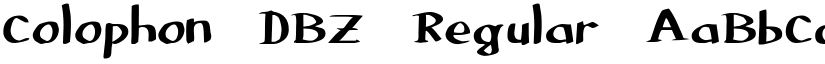 Colophon DBZ Regular font