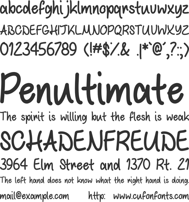 White Chocolate Mint font preview