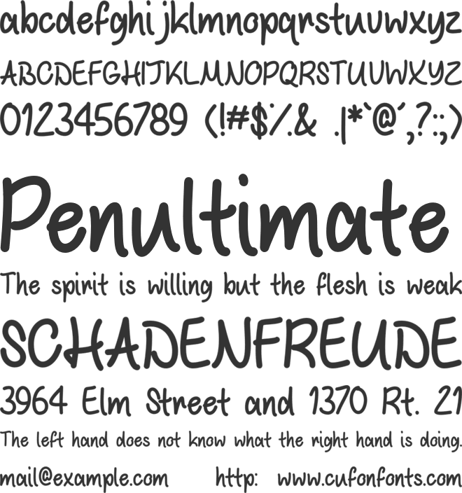 White Chocolate Mint font preview