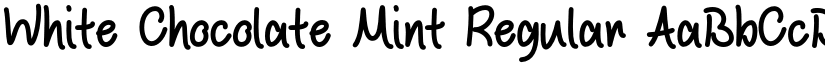 White Chocolate Mint Regular font
