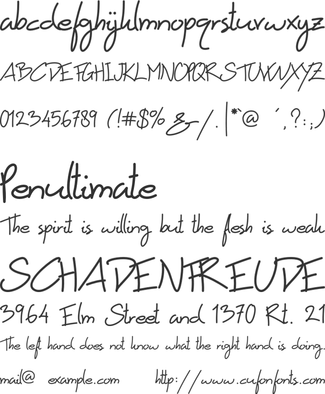 Historia font preview