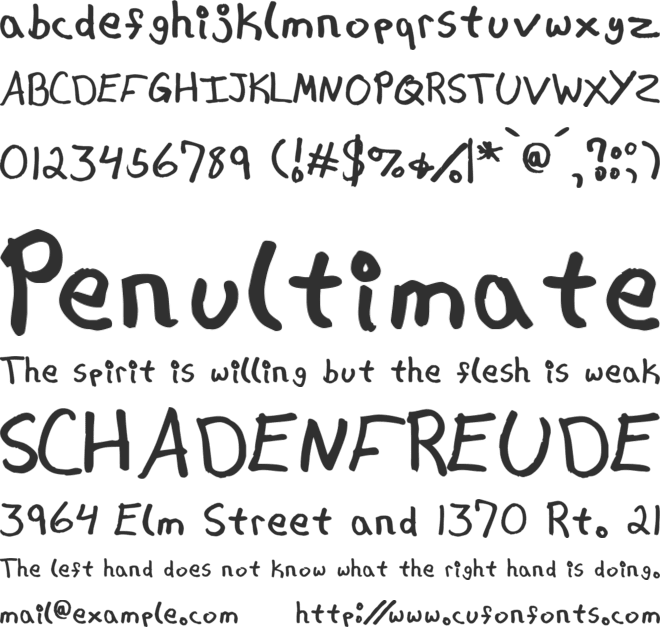 Hipchick font preview