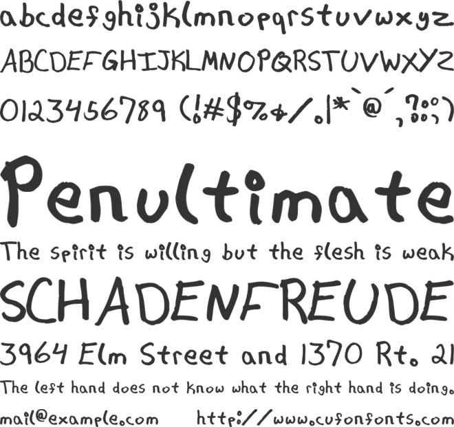 Hipchick font preview