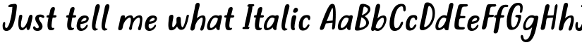 Just tell me what Italic font