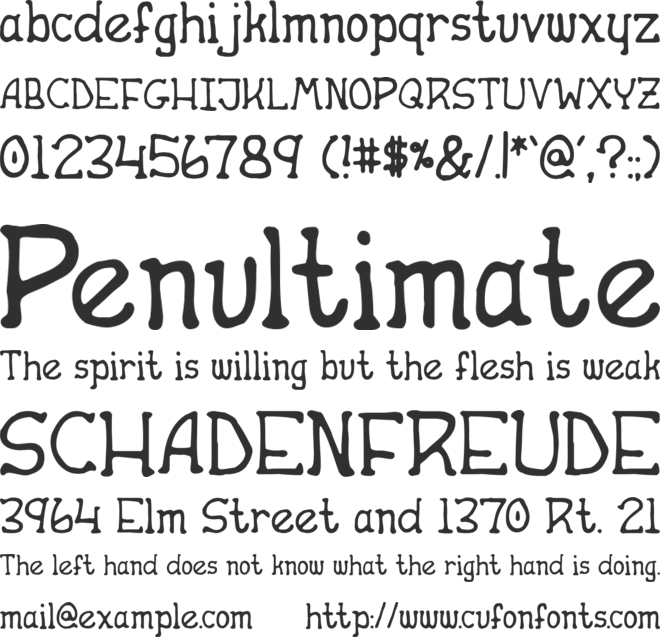 Apple Butter font preview