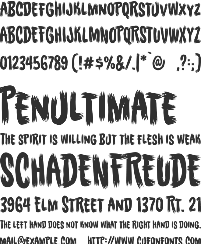 Buried Before BB font preview