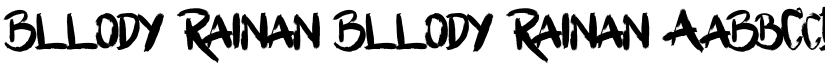Bllody Rainan Bllody Rainan font
