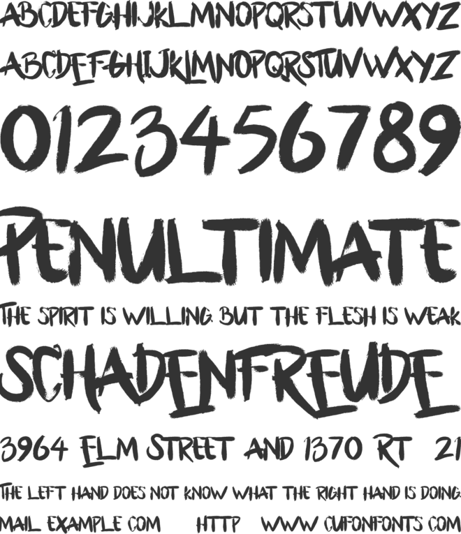 Bllody Rainan font preview