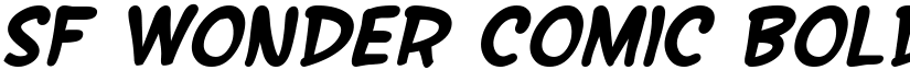SF Wonder Comic Bold Italic font