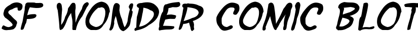 SF Wonder Comic Blotch Italic font