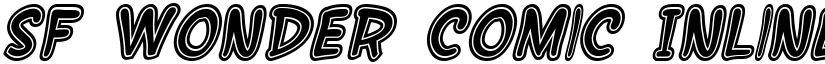 SF Wonder Comic Inline Italic font