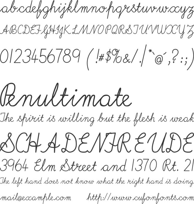 Imrans School font preview
