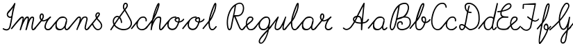 Imrans School Regular font