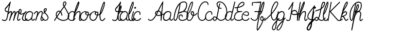 Imrans School Italic font