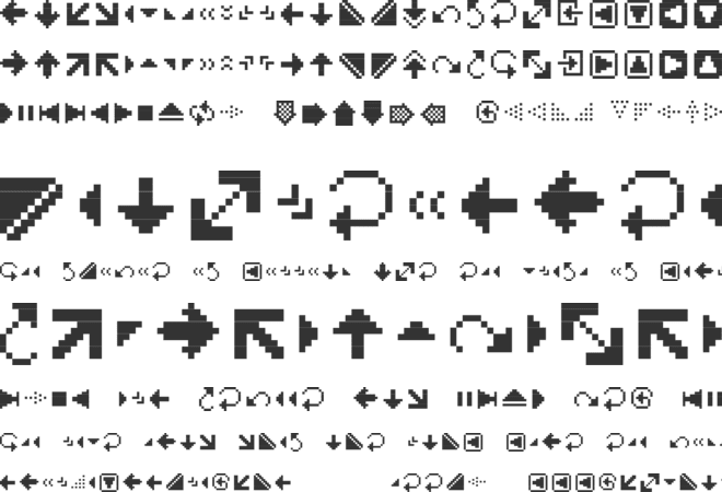 PixArrows font preview