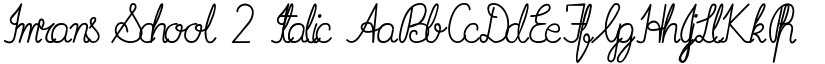 Imrans School 2 Italic font