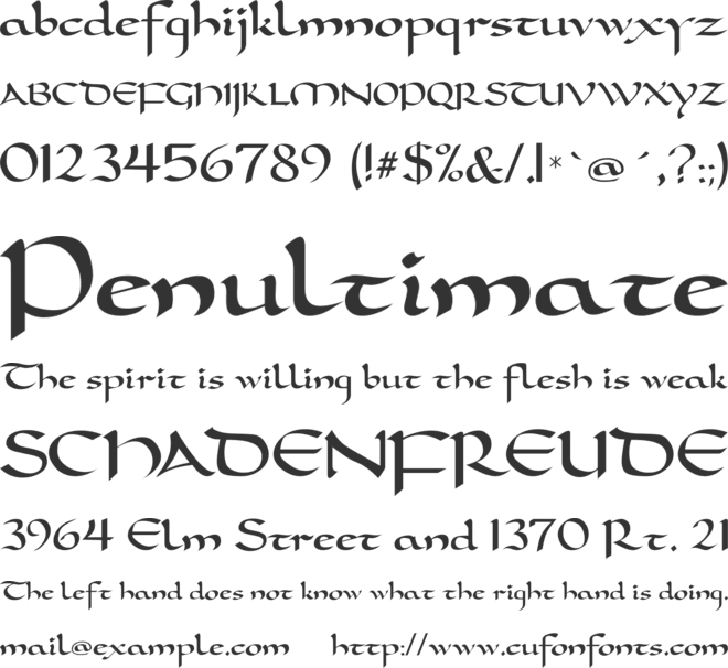 Carolus FG font preview