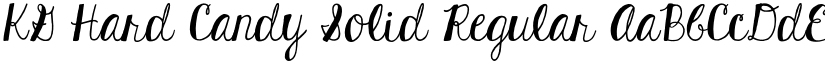 KG Hard Candy Solid Regular font