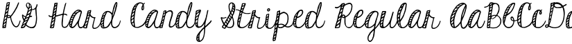 KG Hard Candy Striped Regular font