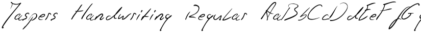 Jaspers Handwriting Regular font