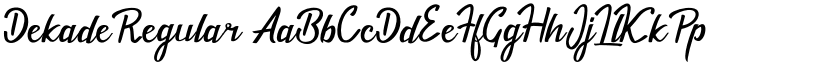 Dekade Regular font