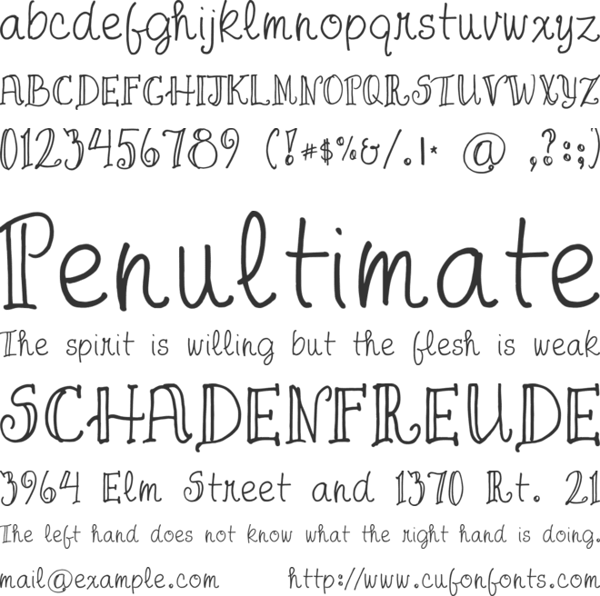 FG April Trial font preview